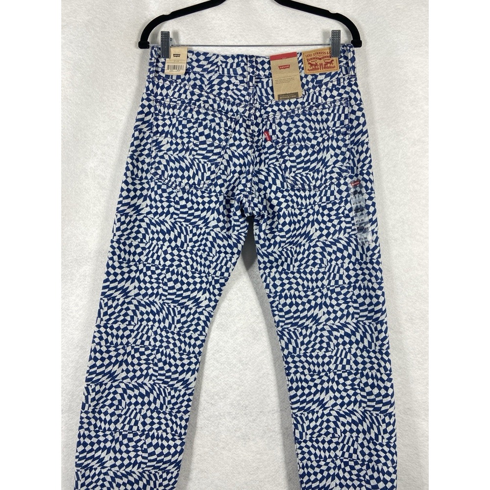 Levi's Jeans Women's 27x30 Blue Mid Rise Straight Denim Geometric New - Picture 6 of 13